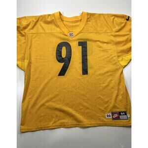 Nike NFL Yellow Football Jersey Number 91 Size 54